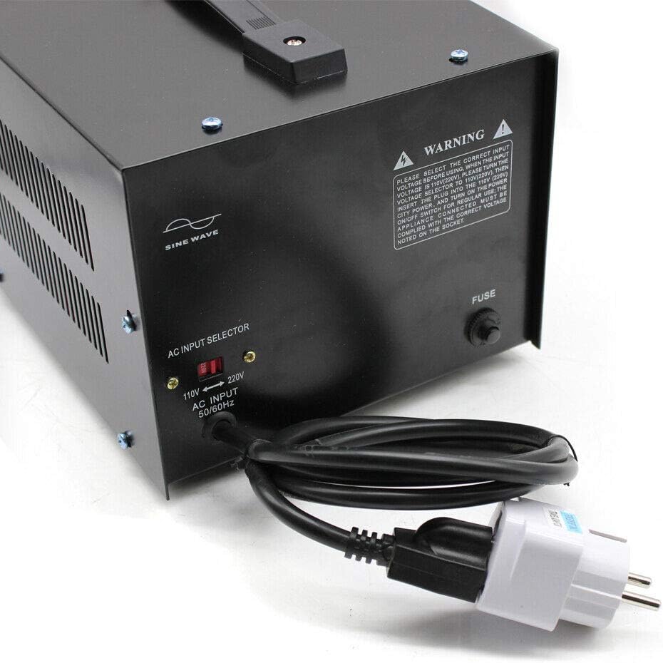 Trasformatore di tensione, 110 V, 220 V, adattatore da viaggio per tutti i dispositivi elettronici ed elettrici (1000 W)