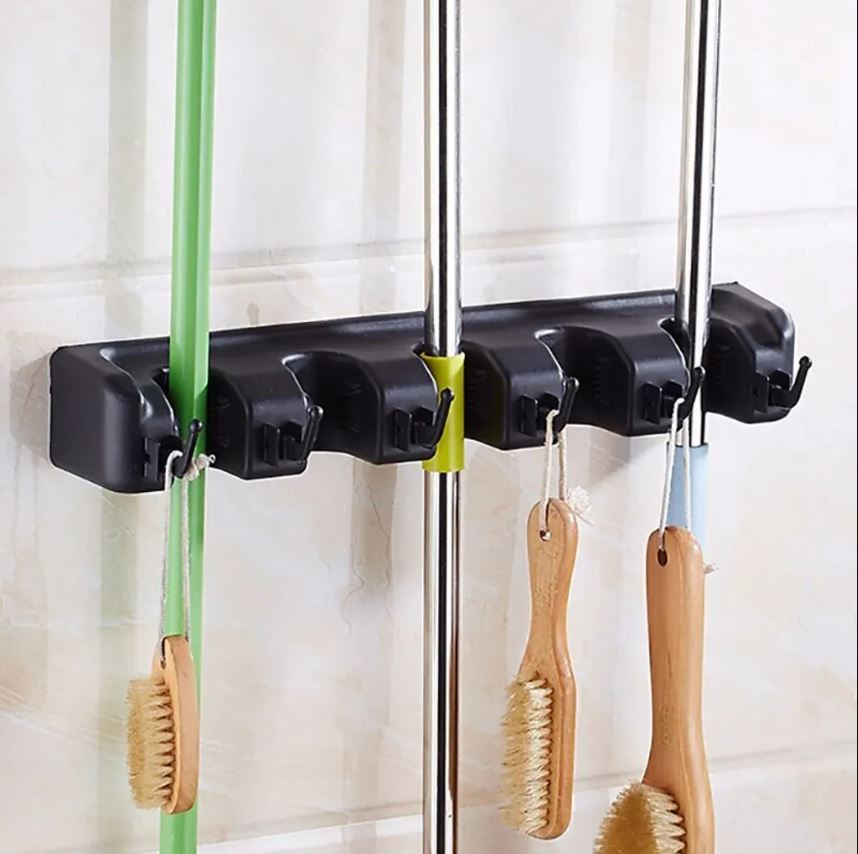 Besenhalterung Wand Halter Besen Mop Halter 6 Haken Besenhalter Gerätehalter Wandhalterung