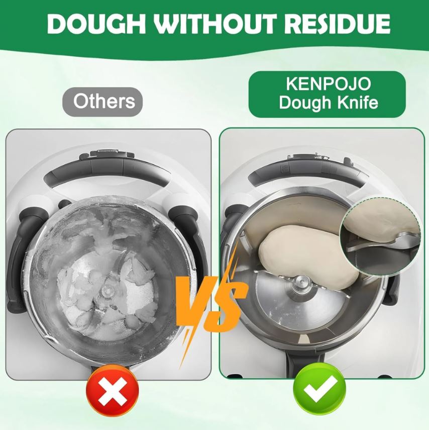 Teigmesser für Thermomix TM6, TM5, Edelstahl Teigmischmesser