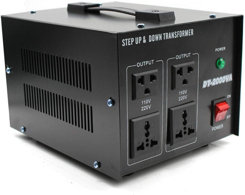 Trasformatore di tensione, 110 V, 220 V, adattatore da viaggio per tutti i dispositivi elettronici ed elettrici (1000 W)