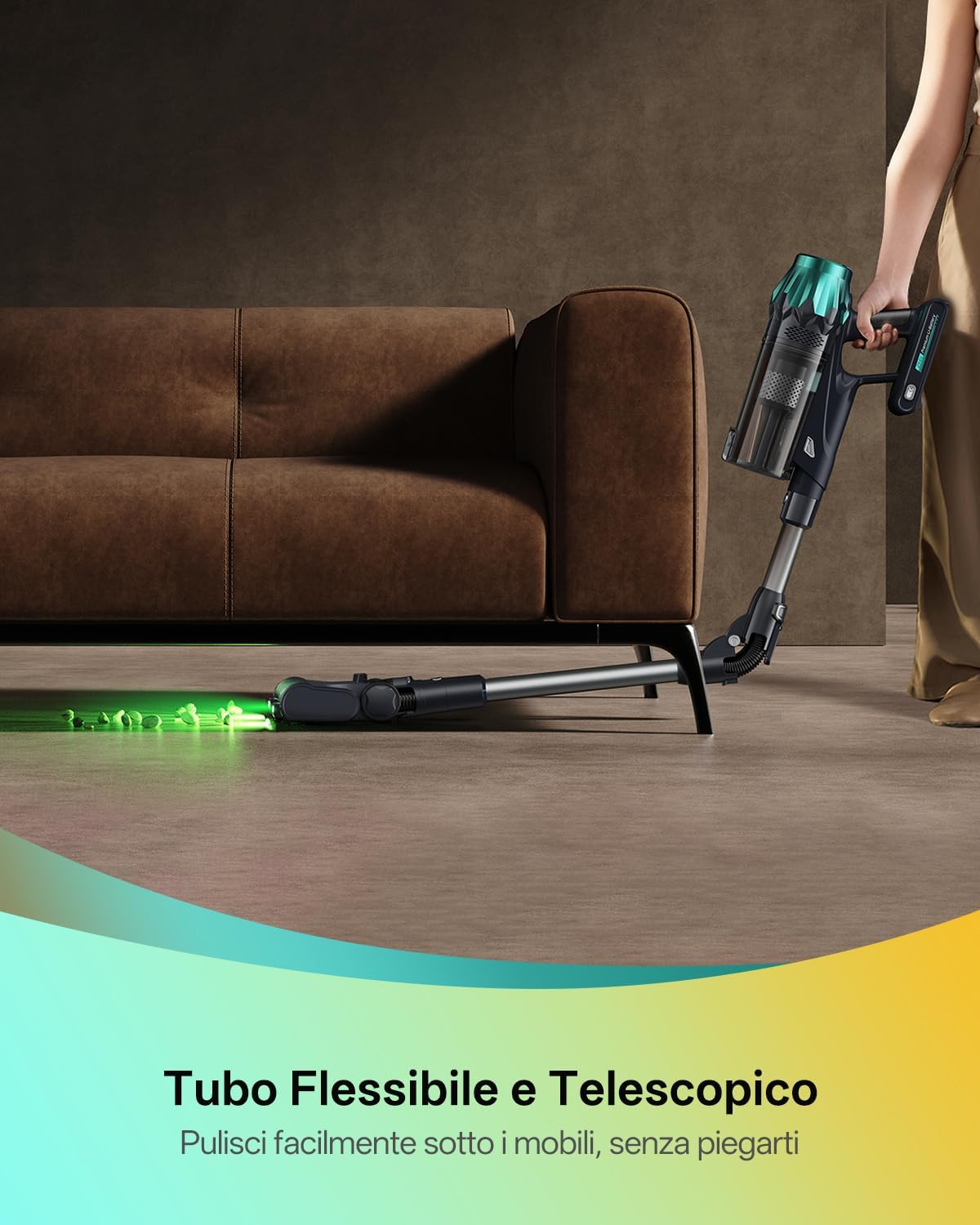 Aspirapolvere Senza Fili Potente 65000Pa/ 60Min, V15Max Aspirapolvere Lavapavimenti,Antigroviglio,Ultraleggero,Scopa Elettrica Senza Fili Aspirapolvere Senza Sacco per Pavimenti/Tappeti