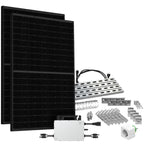 Solar-Direct 860W HMS-800W-2T Balkonkraftwerk Bifazial Full Black Schukosteckdose