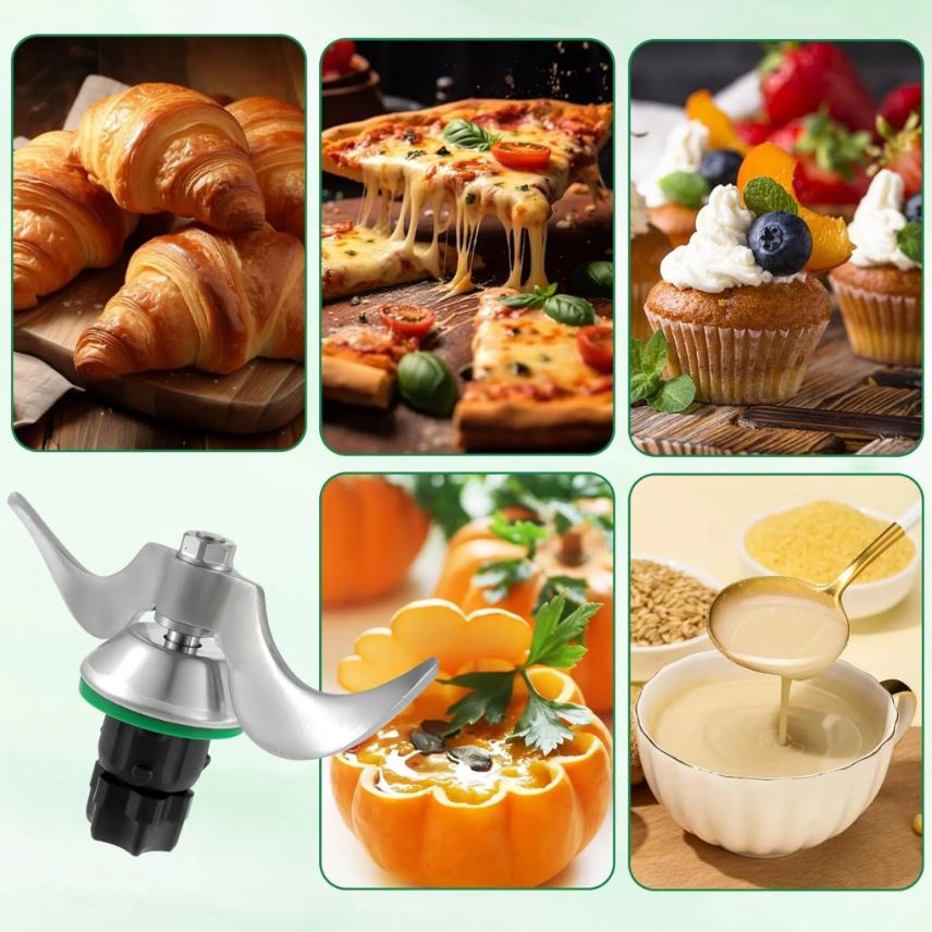 Teigmesser für Thermomix TM6, TM5, Edelstahl Teigmischmesser