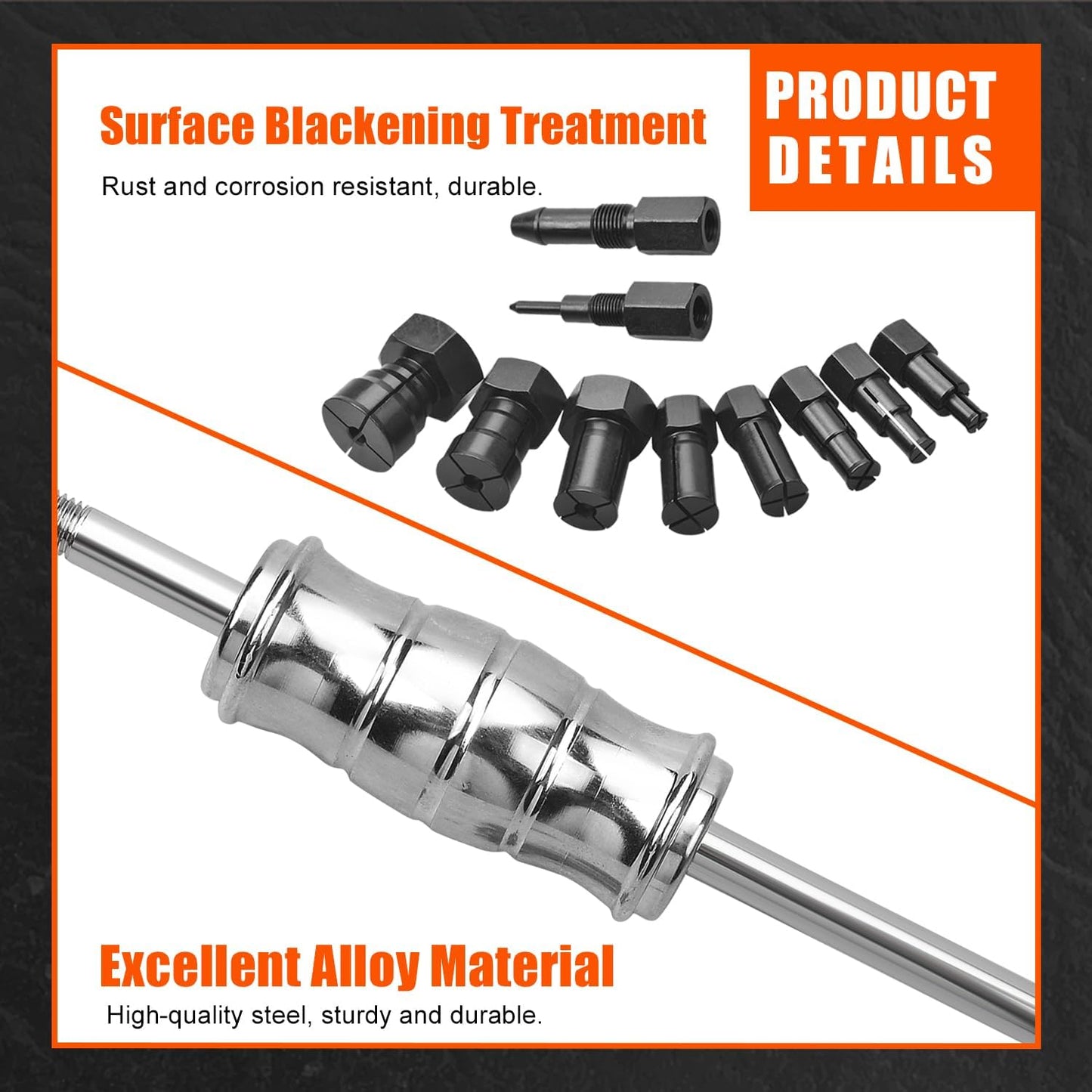 12 Pezzi, 8-32 mm, Kit di estrattori per Cuscinetti Interni per Fori ciechi, con Martello Scorrevole e pinze espandibili, per Auto e Moto