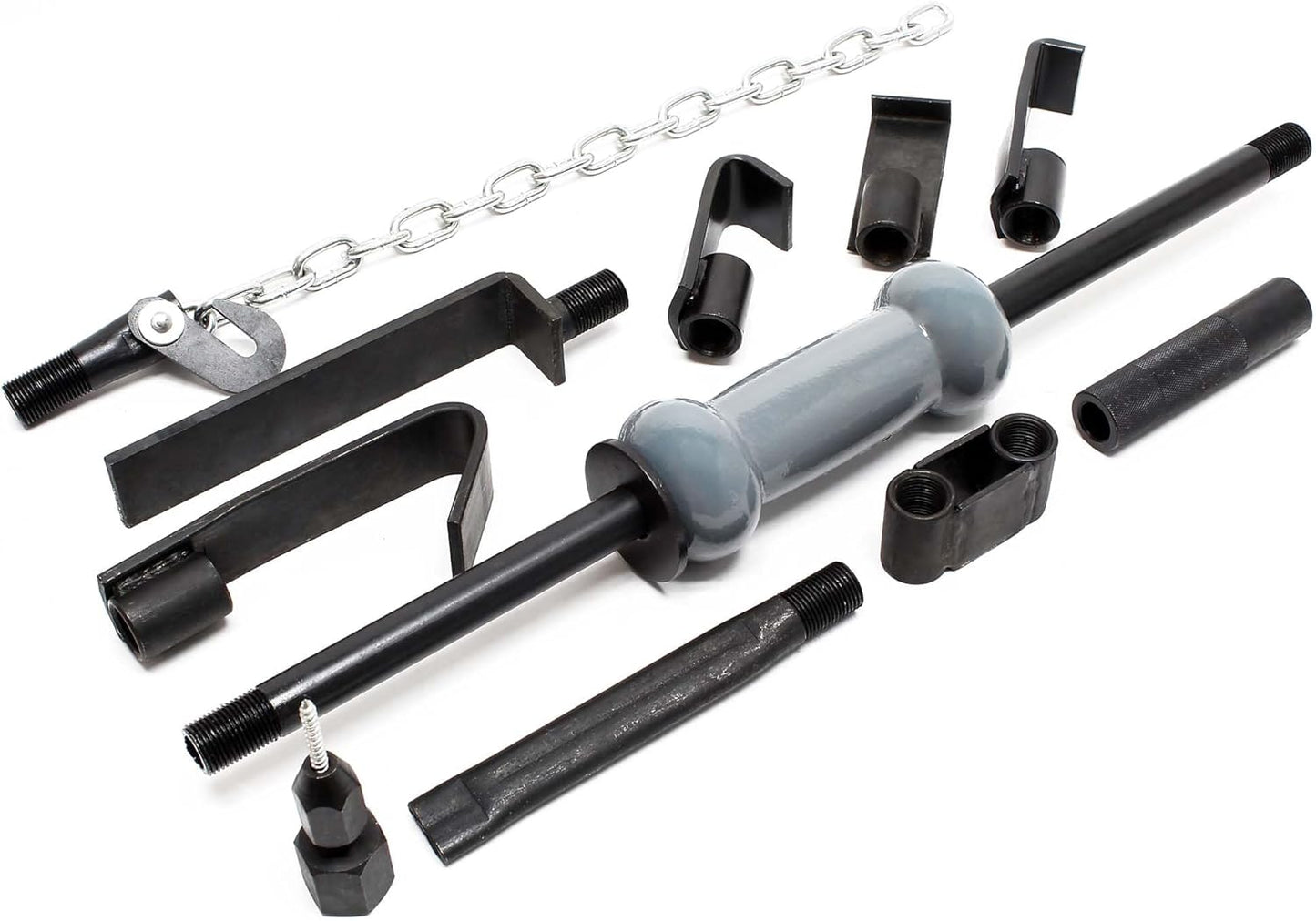 Set universale 11 pezzi per riparazione carrozzeria con martello scorrevole per ammaccature