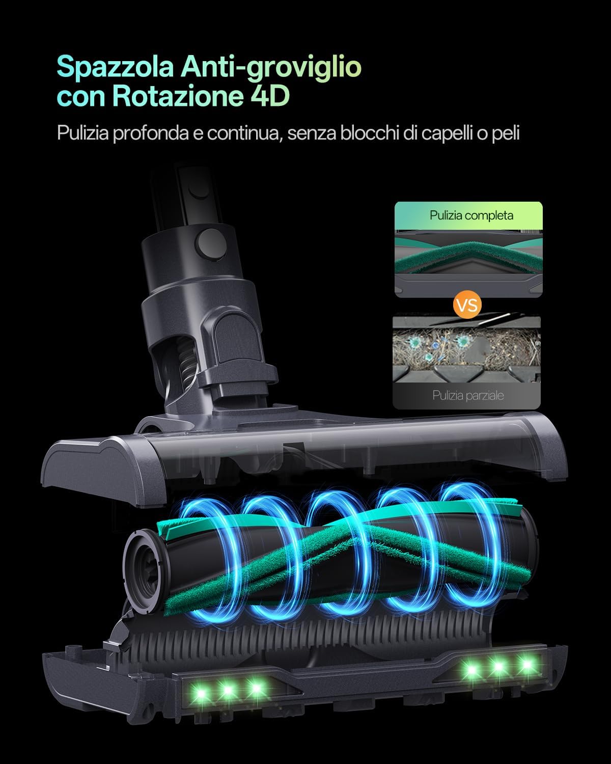 Aspirapolvere Senza Fili Potente 65000Pa/ 60Min, V15Max Aspirapolvere Lavapavimenti,Antigroviglio,Ultraleggero,Scopa Elettrica Senza Fili Aspirapolvere Senza Sacco per Pavimenti/Tappeti