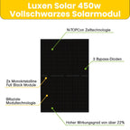 Solar-Direct 860W HMS-800W-2T Balkonkraftwerk Bifazial Full Black Schukosteckdose