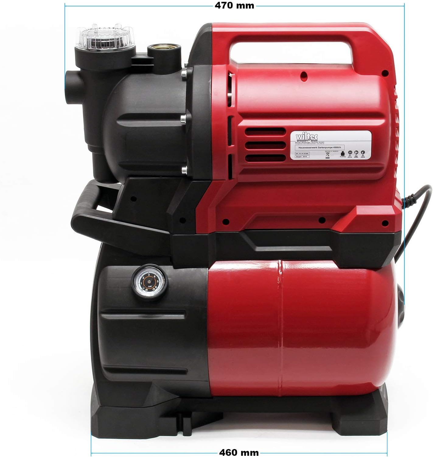 Pompa autoclave uso domestico 19 l con pressostato 1300w 4500l/h Elettropompa da giardino