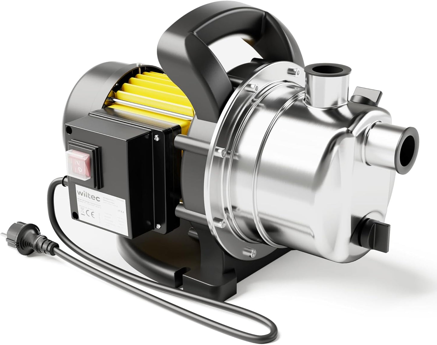 Pompa da giardino autoadescante acciaio inox 3800l/h 1200W max 48m con maniglia Elettropompa