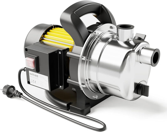 Pompa da giardino autoadescante acciaio inox 3800l/h 1200W max 48m con maniglia Elettropompa