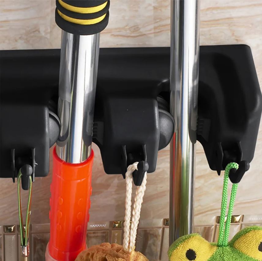 Besenhalterung Wand Halter Besen Mop Halter 6 Haken Besenhalter Gerätehalter Wandhalterung